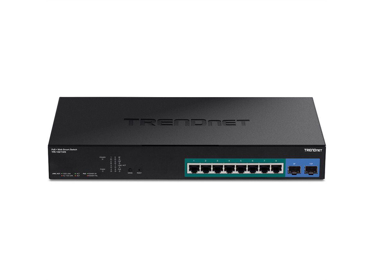 TRENDnet TPE-1021WS 10-Port PoE+ Gigabit Web Smart Switch