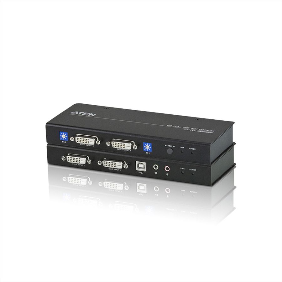 ATEN CE604 KVM Ext.2xDVI,Audio,USB,RS232
