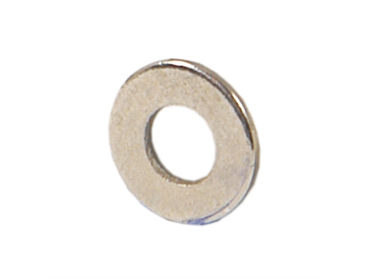 SCHROFF Washer, 2.7 DIN 125, Steel Nickel Plated, 100 Pieces