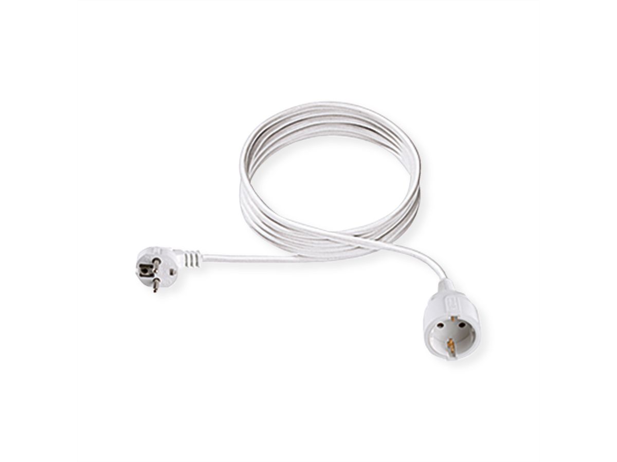 BACHMANN extension cable with earthing contact, 230VAC, white, 10 m