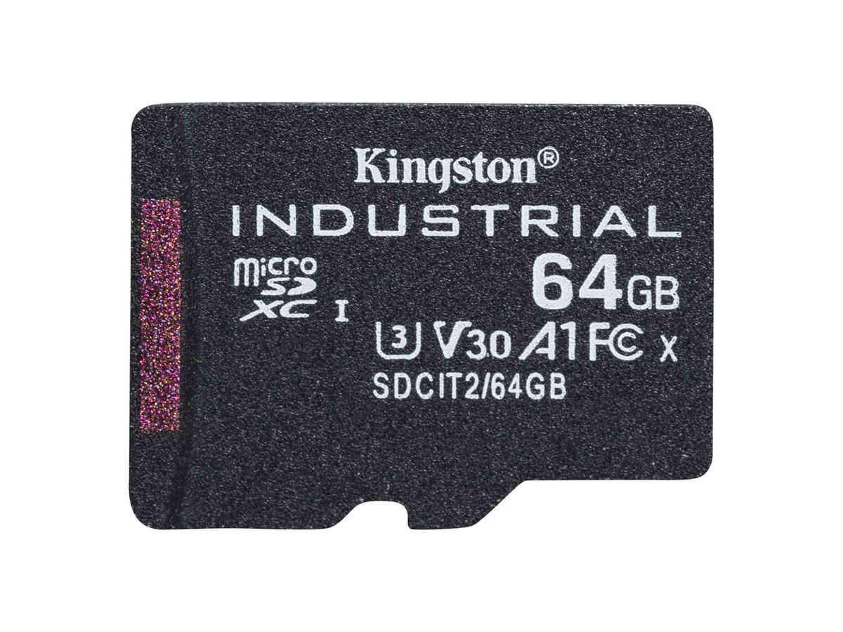Kingston Technology Industrial 64 GB MicroSDXC UHS-I Class 10