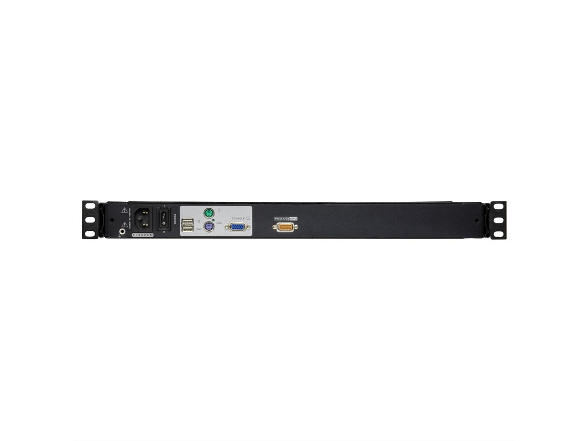 ATEN CL3000N KVM-console, 48 cm LCD, VGA, PS/2-USB, USB-poort, LED HG-Bel., DE-Layout