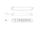 BACHMANN PRIMO socket strip 6x earthing contact, aluminium, 1.75 m