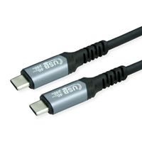 VALUE USB4 Gen3x2 Kabel, C-C, M/M, 8K UHD-2, 40Gbit/s, 240W, zwart, 0,5 m