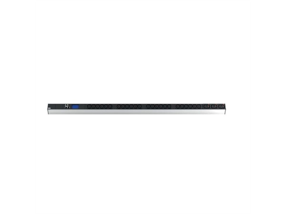 BACHMANN BN2000 ALU 1HE 24xC13 3xC19 CEE 16A , zwart, 3 m