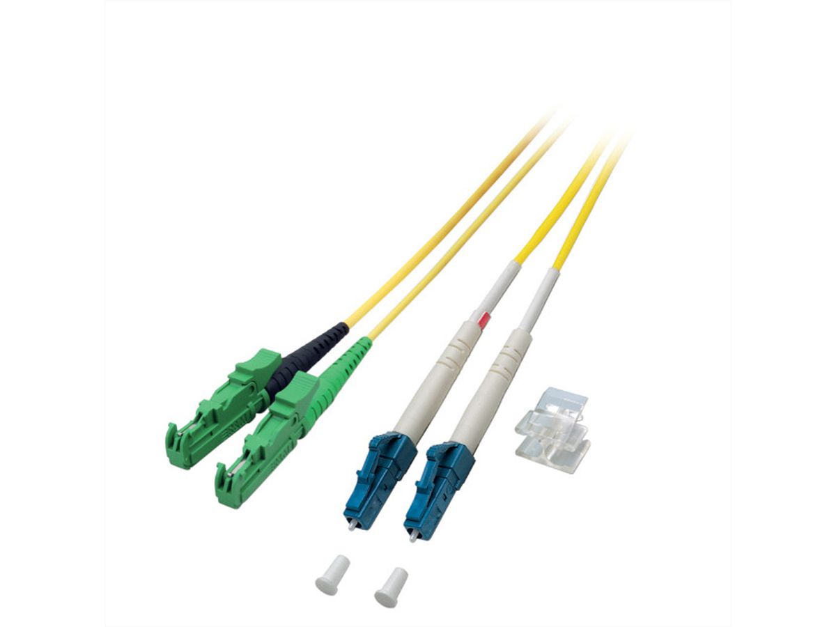 LWL-Kabel duplex 9/125 µm E2000APC / LC, gelb, 3 m