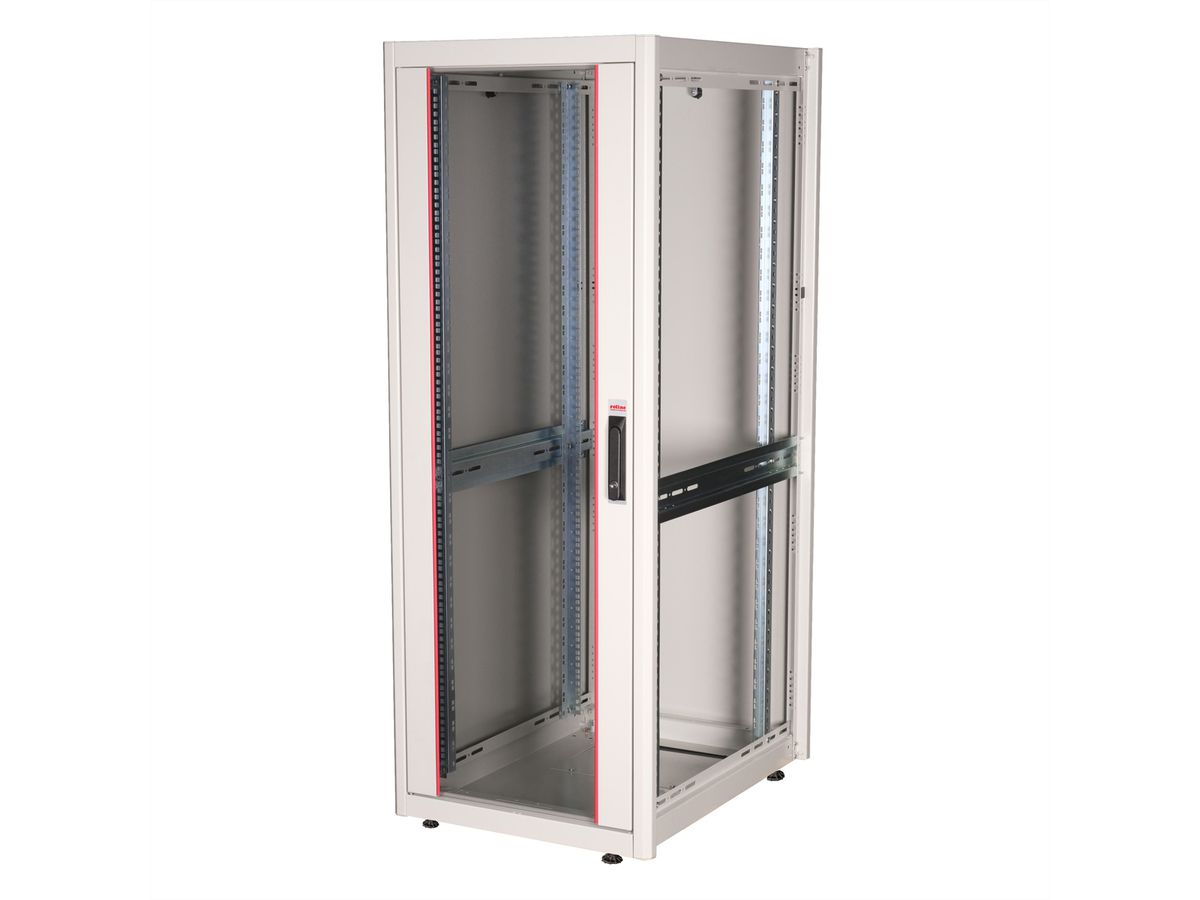 ROLINE 19-inch network cabinet Basic 32 U, 600x800 WxD glass door grey