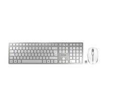 CHERRY DW 9100 SLIM toetsenbord Inclusief muis Universeel RF-draadloos + Bluetooth QWERTZ Duits Zilver