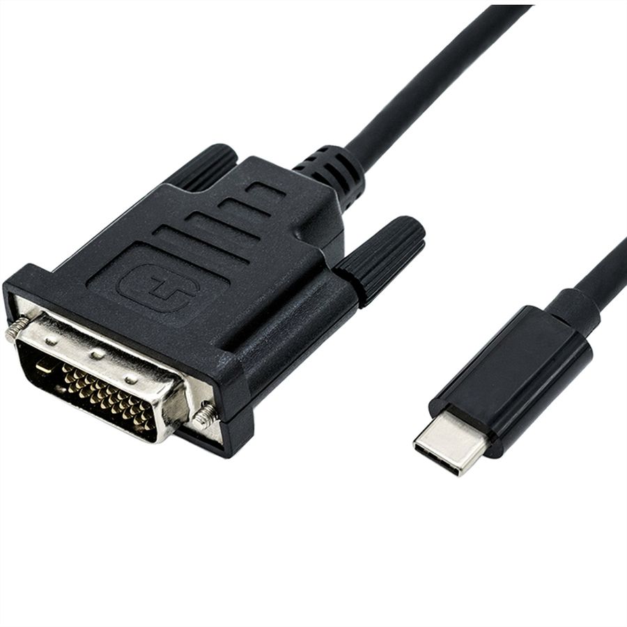 ROLINE USB type C - DVI adapterkabel, M/M, 1 m