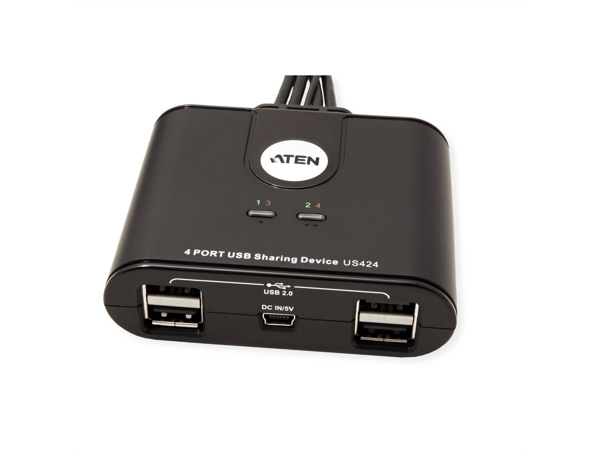 ATEN US424 USB 2.0-Peripheriegeräte-Switch mit 4 Ports