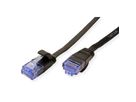 VALUE UTP Patch Cord, Cat.6A (Class EA), extra-flat, black, 0.5 m