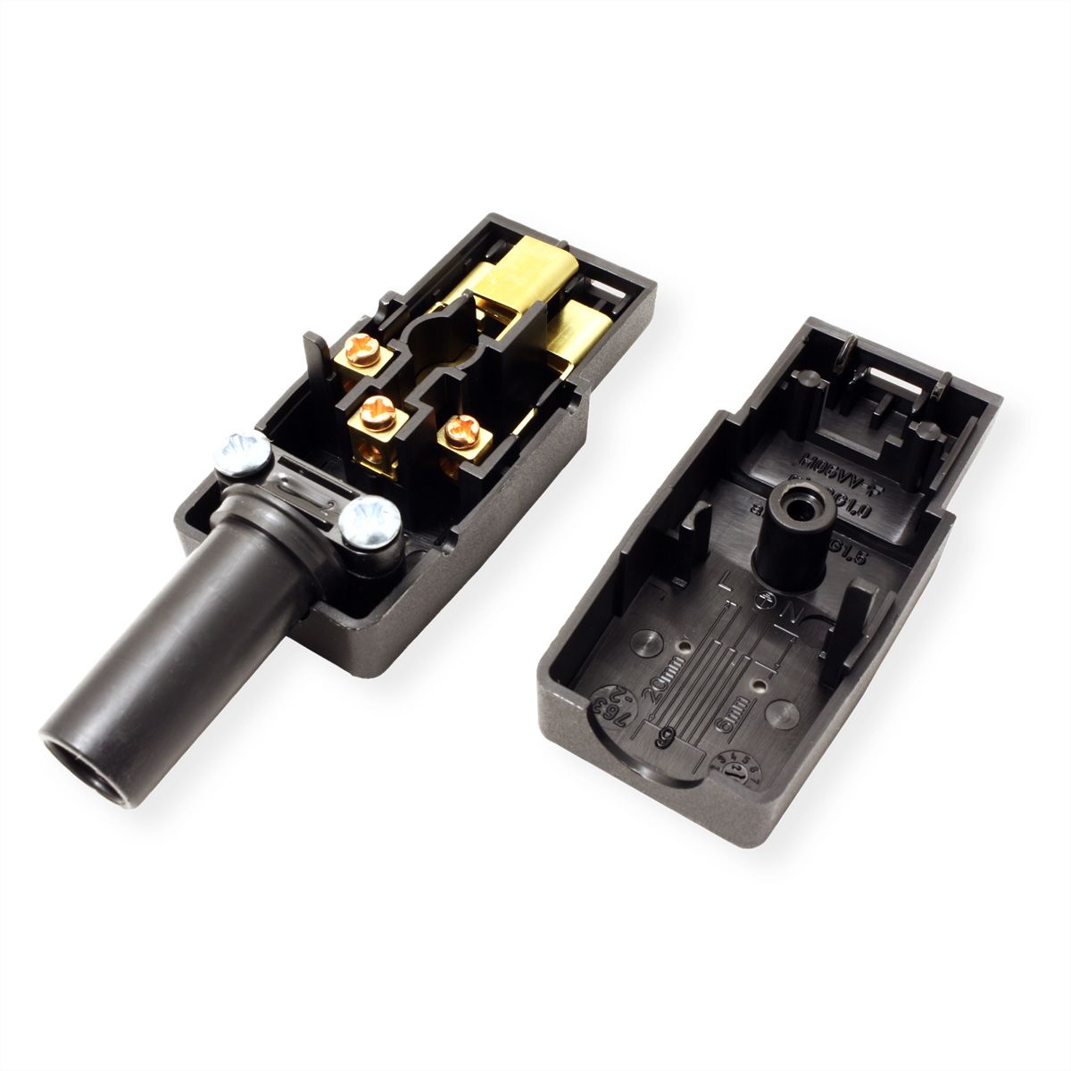 BACHMANN Apparaten stroom connector IEC320 C19 16A/250VAC, zwart