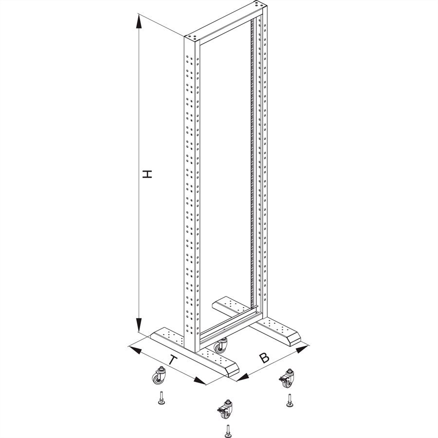 CONTEG RS-P Standfuß für 19"-Profilrahmen schwarz
