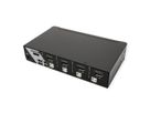 ROLINE KVM Switch, 1 User - 4 PCs, DisplayPort, with USB Hub