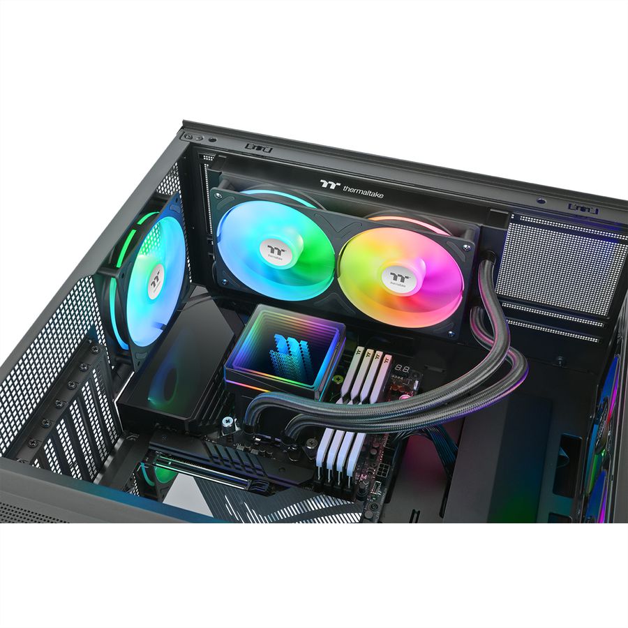 Thermaltake TH240 V3 ARGB Sync AIO CPU Liquid Cooler, Black