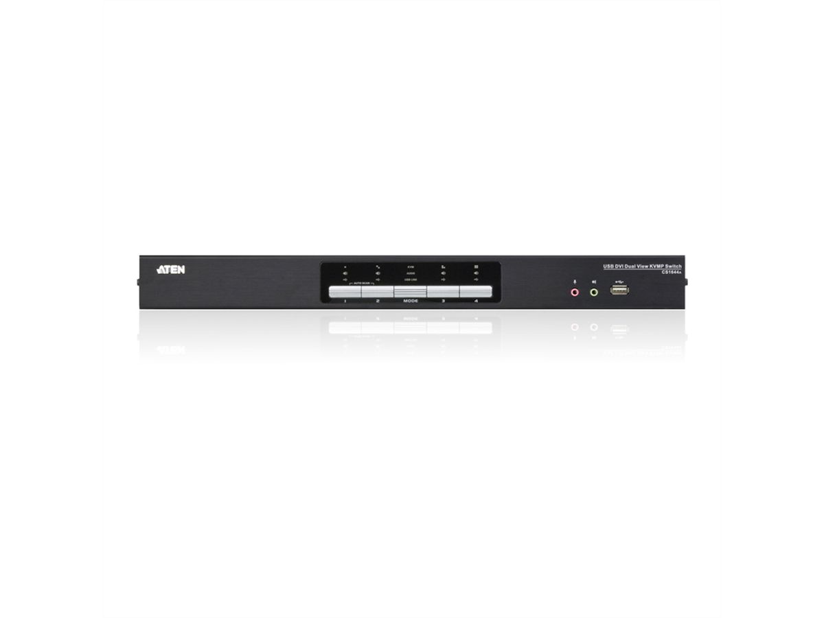 ATEN CS1644A KVM Switch Dual-View DVI, USB, Audio, USB-Hub, 4 Ports