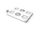 ROLINE 19-inch roof-mounted fan unit 4 fans, Thermostat grey