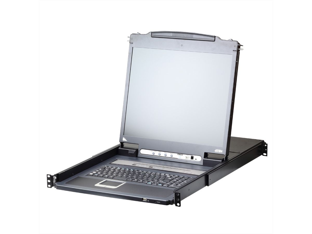 ATEN CL5708iN LCD KVM Switch Over IP, USB-PS/2,VGA , 8-Ports, DE-Layout