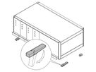SCHROFF opstelvoetje voor chassis, kunststof, RAL 7016
