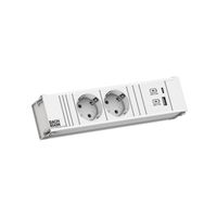 BACHMANN CONI 2xCEE7/3 1xUSB A/C 22W 0.2m GST18 RAL9010