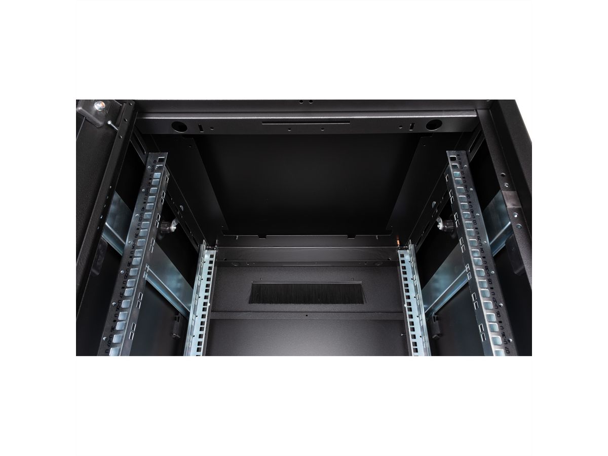 ROLINE 19-inch netwerkkast Pro 42 U, 600x600 BxD Glazen deur zwart