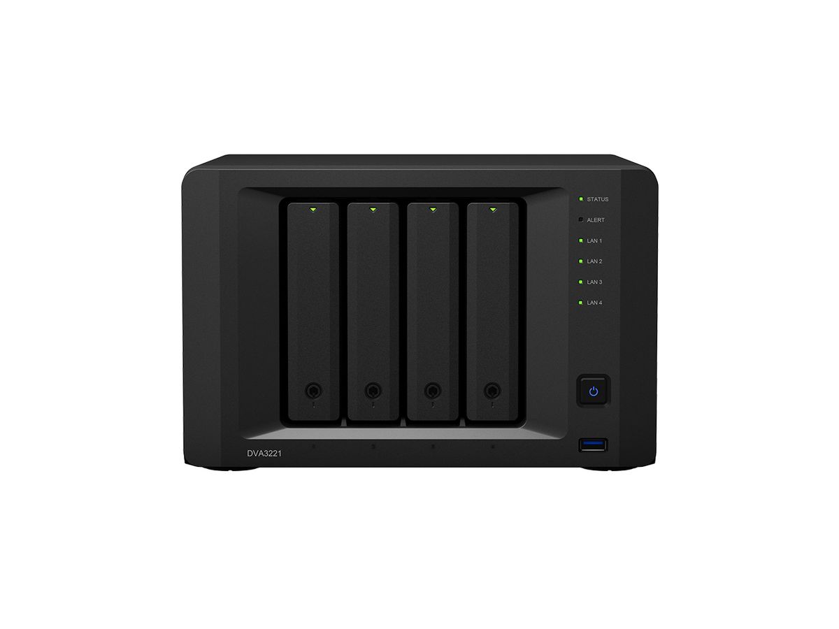 Synology DVA3221 Netwerk Video Recorder (NVR) Zwart