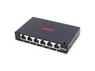 ROLINE Mini Patchpanel, Cat.6A/Cl.EA, 0.5U, 6x RJ45 ports, shielded, black