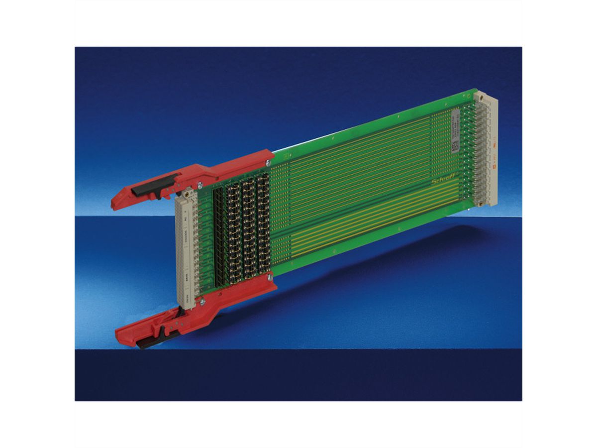 SCHROFF testadapter voor DIN-aansluiting type E, 3 HE, 220 mm