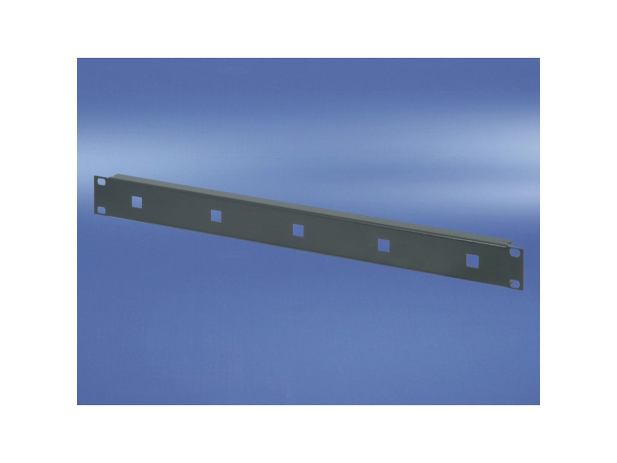 SCHROFF 19" Front Panel for Cable Eyes, 1.5 mm, St, RAL 7021