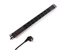 ROLINE 19" PDU for Cabinets 8x 3600W, IEC320 C13 - German Type M, Aluminium, 2 m