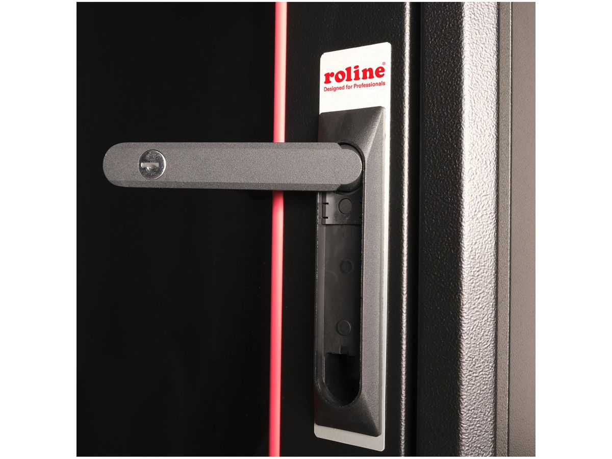 ROLINE 19-inch network cabinet Basic 32 U, 600x600 WxD glass door black