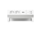 BACHMANN DESK2 PURE WHITE 2xCEE7/3, 1x USB C/C 65W L=0.2m RAL9010