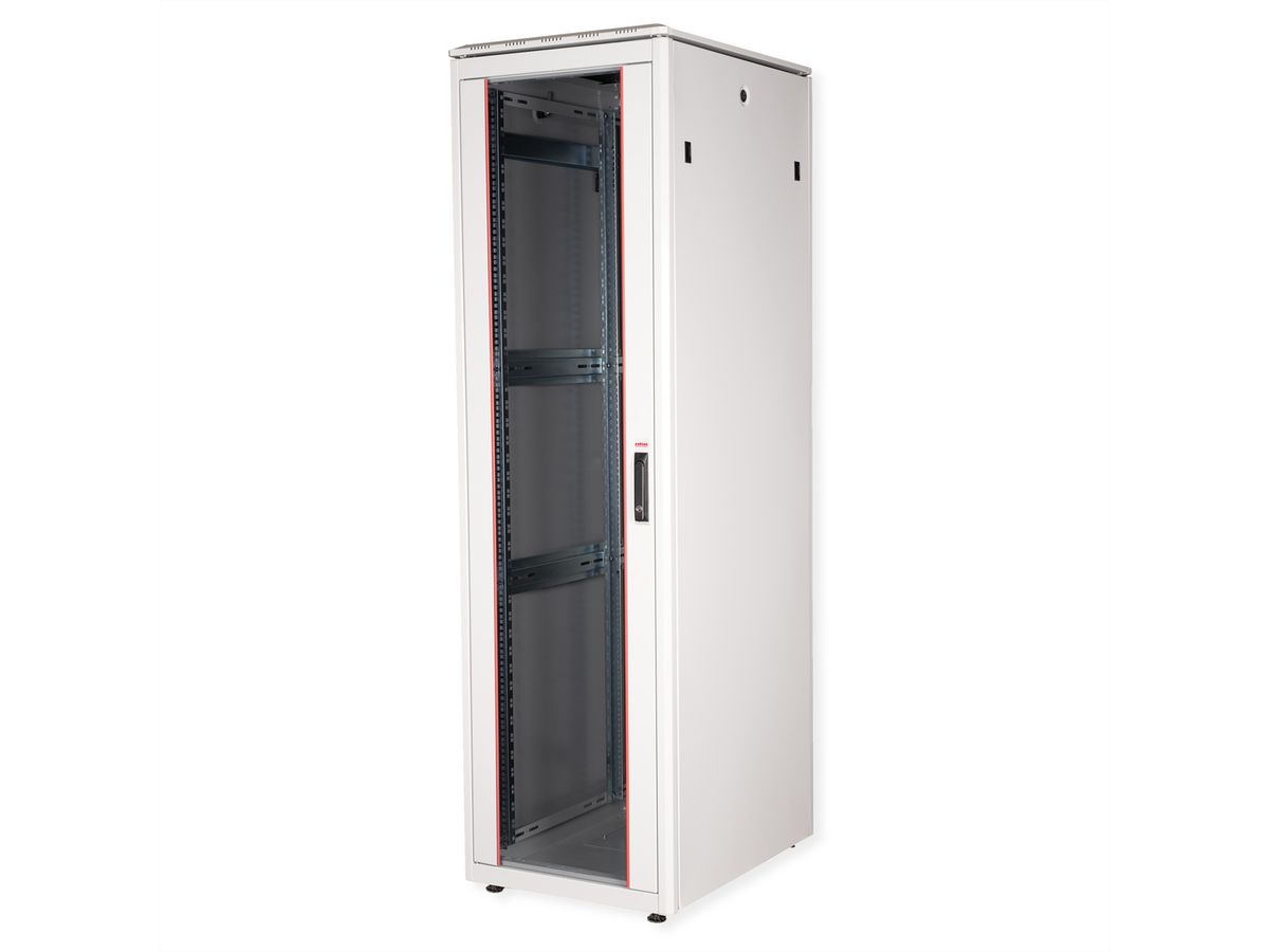 ROLINE 19-inch Network Cabinet Pro 42 U, 600x800 WxD glass door grey
