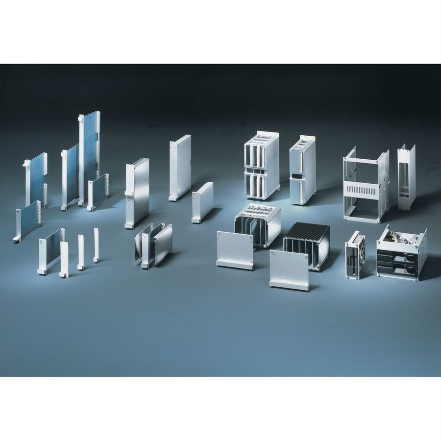 SCHROFF Insteekmodule U-profiel voor XL handgreep, Microschakelaar compatibel, 6 HE, 4 HE, 2,5 mm, Al, geanodiseerd vooraan, Geleidend achteraan