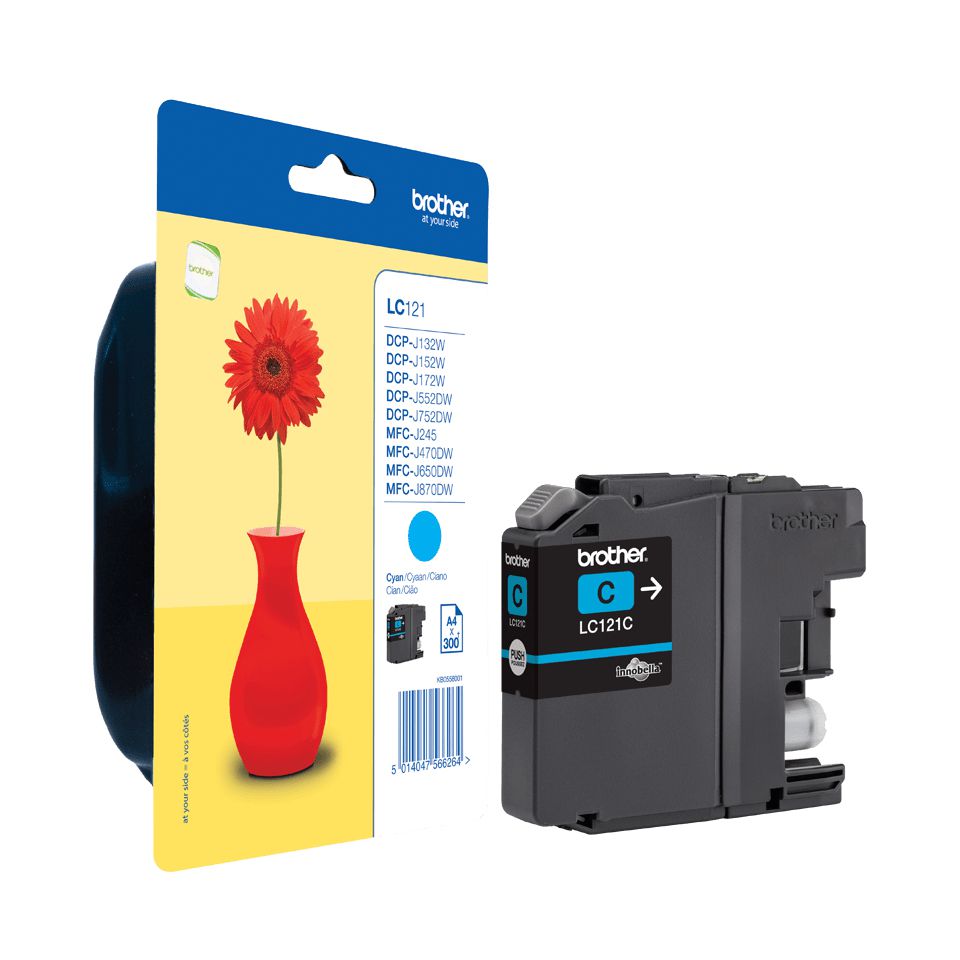 Brother LC121C inktcartridge 1 stuk(s) Origineel Cyaan