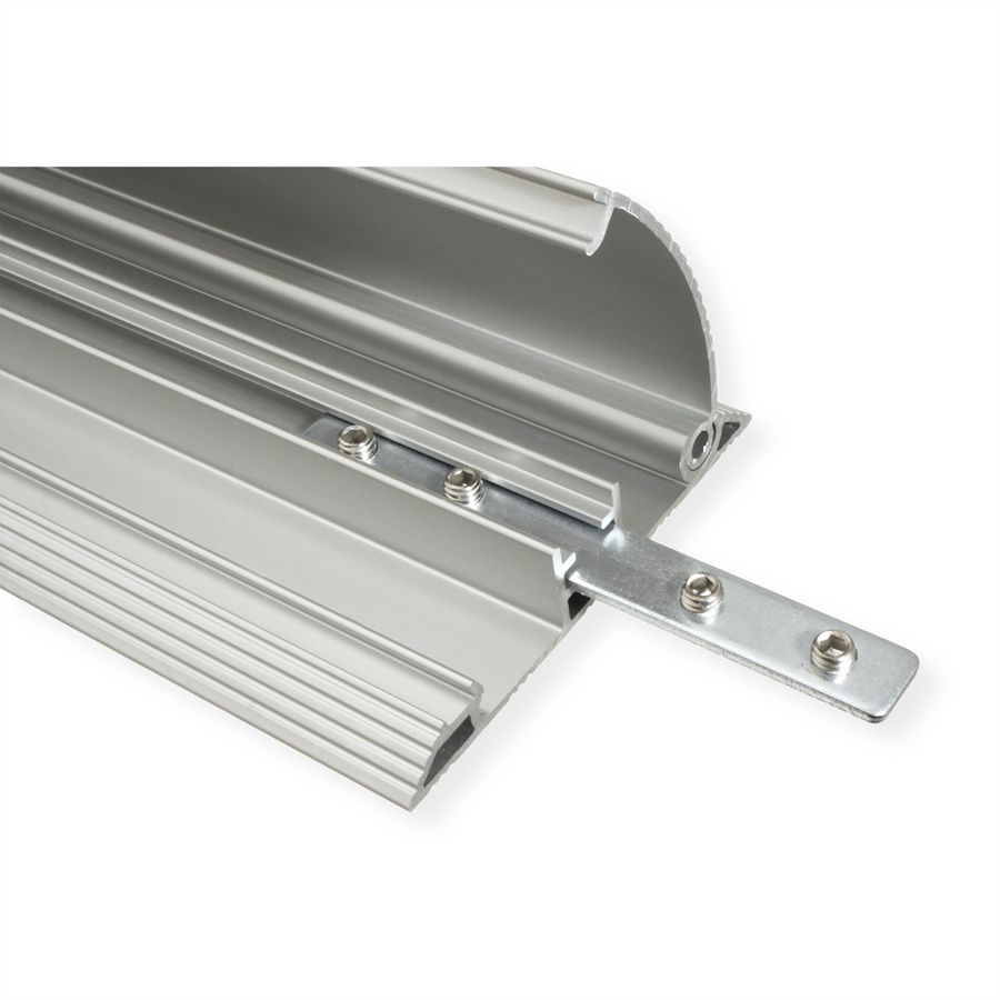ROLINE 2-Channel Aluminum Floor Cable Cover, 92 x 22 mm, silver, 1.1 m