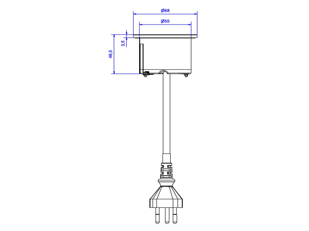 BACHMANN PIX 1xCH T13 2.0m T13 RAL9010