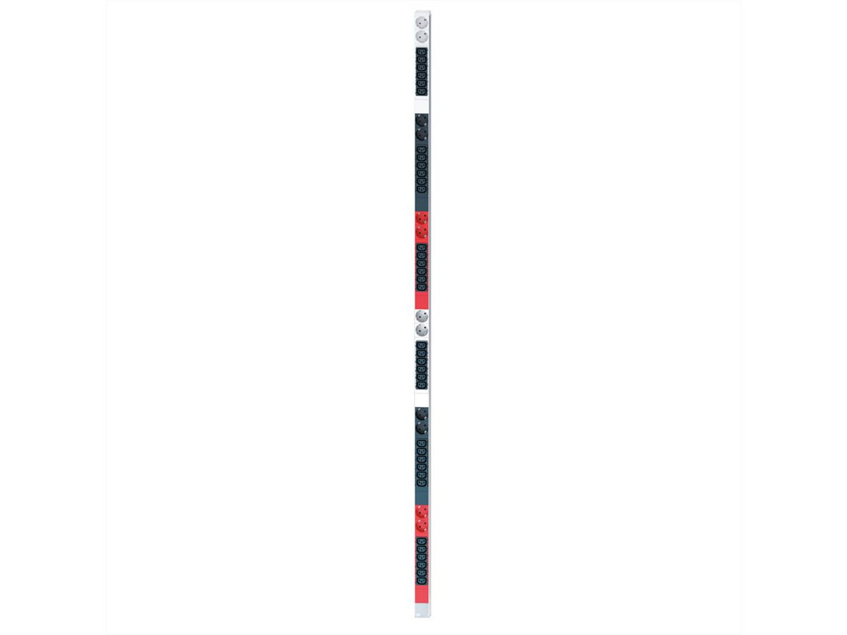 BACHMANN IT PDU ALU 0HE 36x C13 12x geaard contact, vaste aansluiting 2x 3x 32A