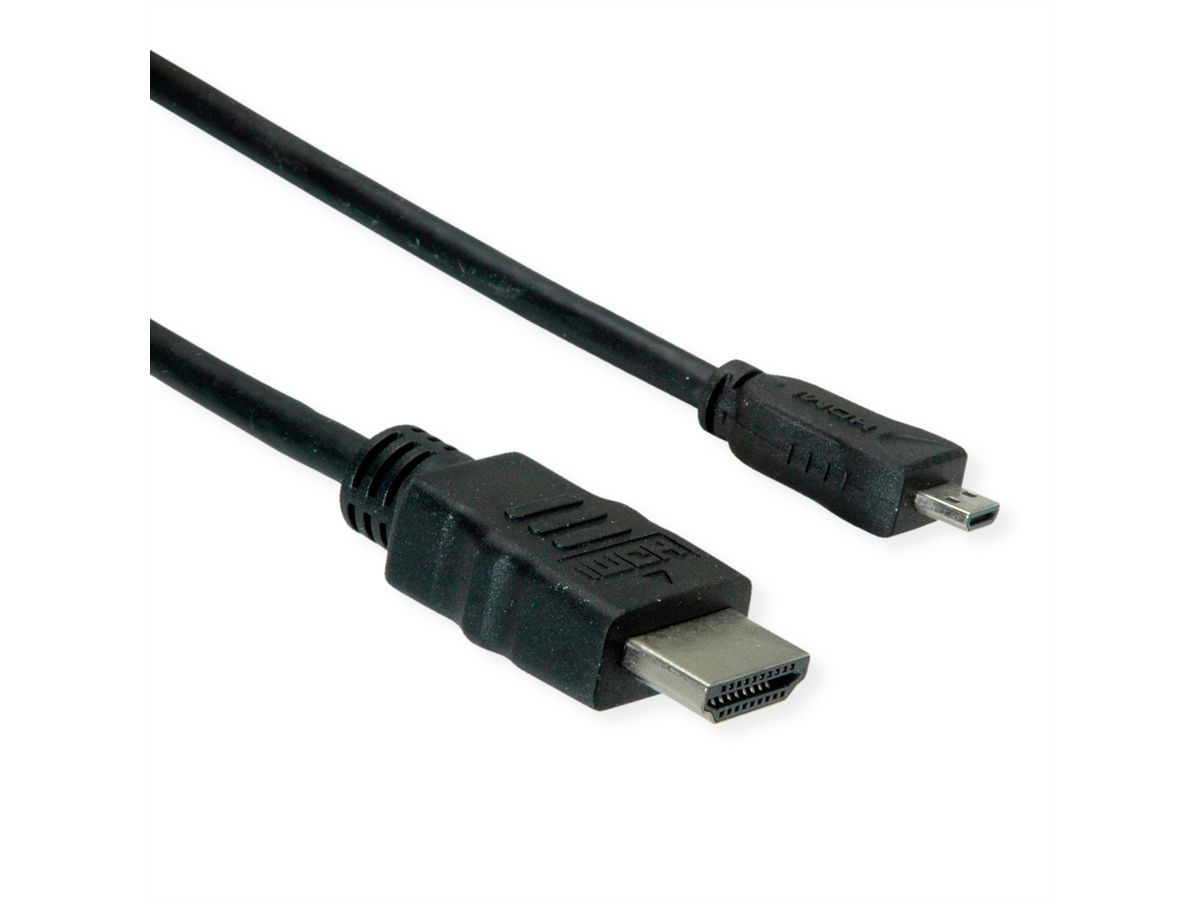 ROLINE GREEN HDMI High Speed Cable + Ethernet, A - D, M/M, 2 m