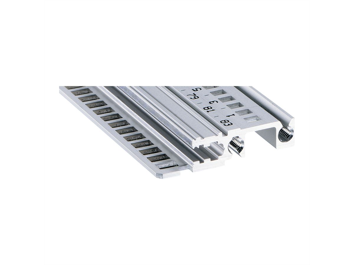 SCHROFF horizontale rail, voorzijde, type H-LD, zwaar, lange lip, voor IEEE-toepassing, 20 pk