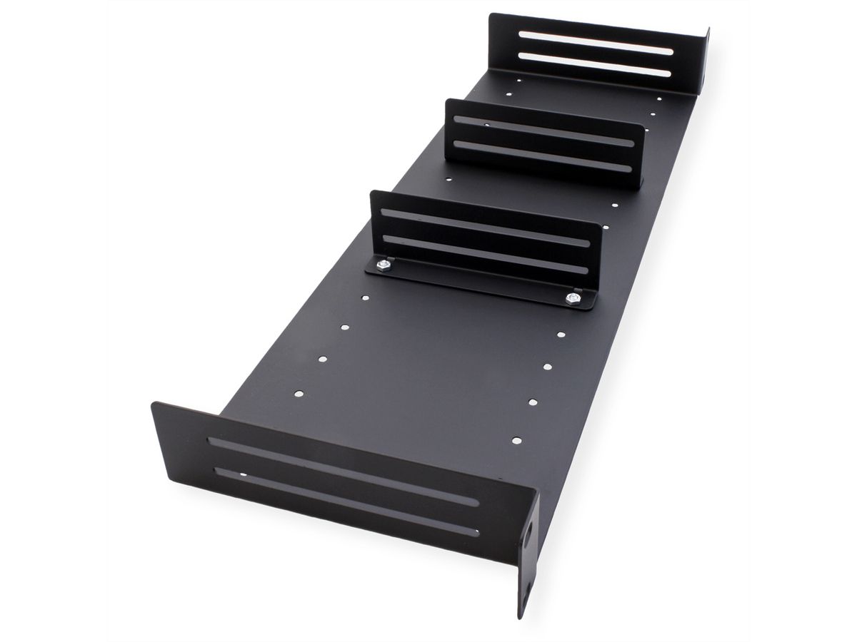 VALUE 19” plank met 2 verstelbare verdelers, 1 HE, zwart