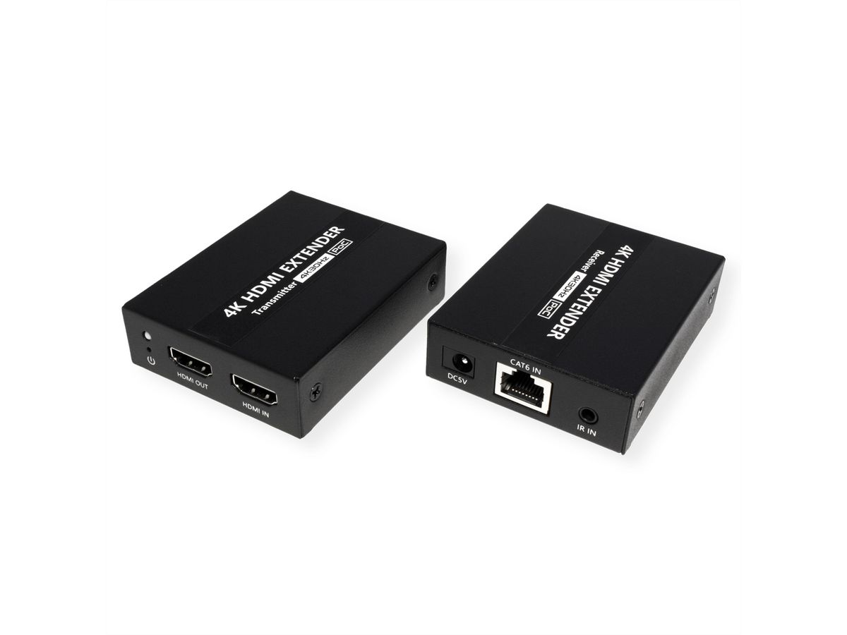 VALUE HDMI A/V Extender via Cat.6A kabel, 4K@30Hz, 40m