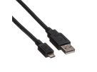 ROLINE USB 2.0 Kabel, USB A Male - Micro USB B Male, zwart, 0,15 m