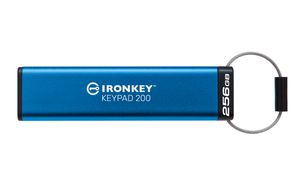Kingston Technology IronKey 256GB Keypad 200, FIPS 140-3 Lvl 3 (aangevraagd) AES-256 versleuteld
