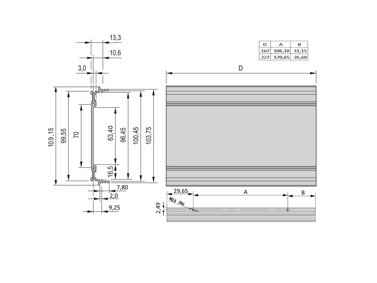 PIU SIDE EXTRUSION S 3U 167D