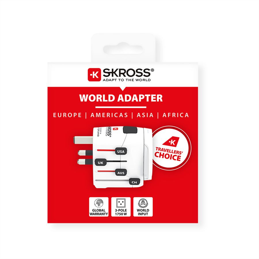 Skross PRO World Universal Travel Adapter, worldwide