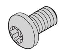 SCHROFF Kruiskopschroef, Torx, GND-functie, staal verzinkt, M4 × 6 mm, 100 stuks
