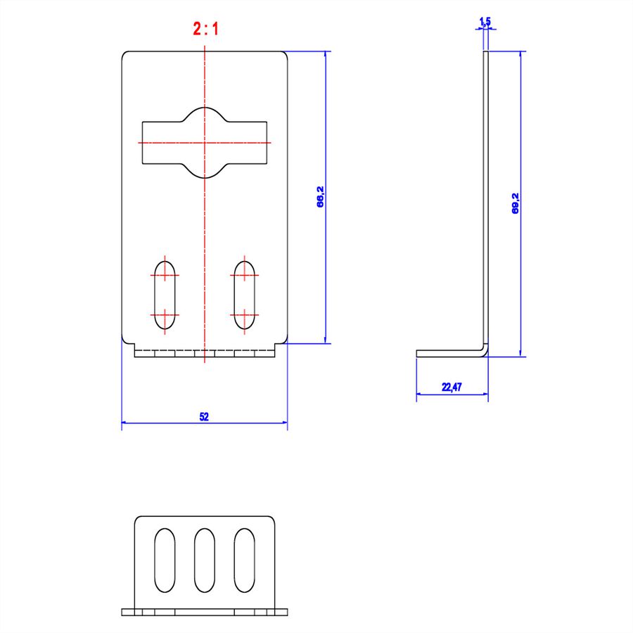 BACHMANN BlueNet universal mounting, Stainless steel Packed in polybag