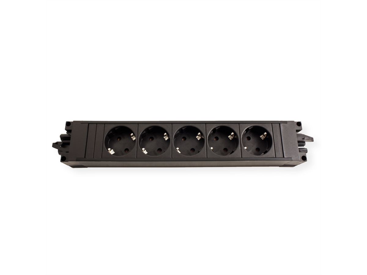 BACHMANN STEP BASE 5x earthing contact, black