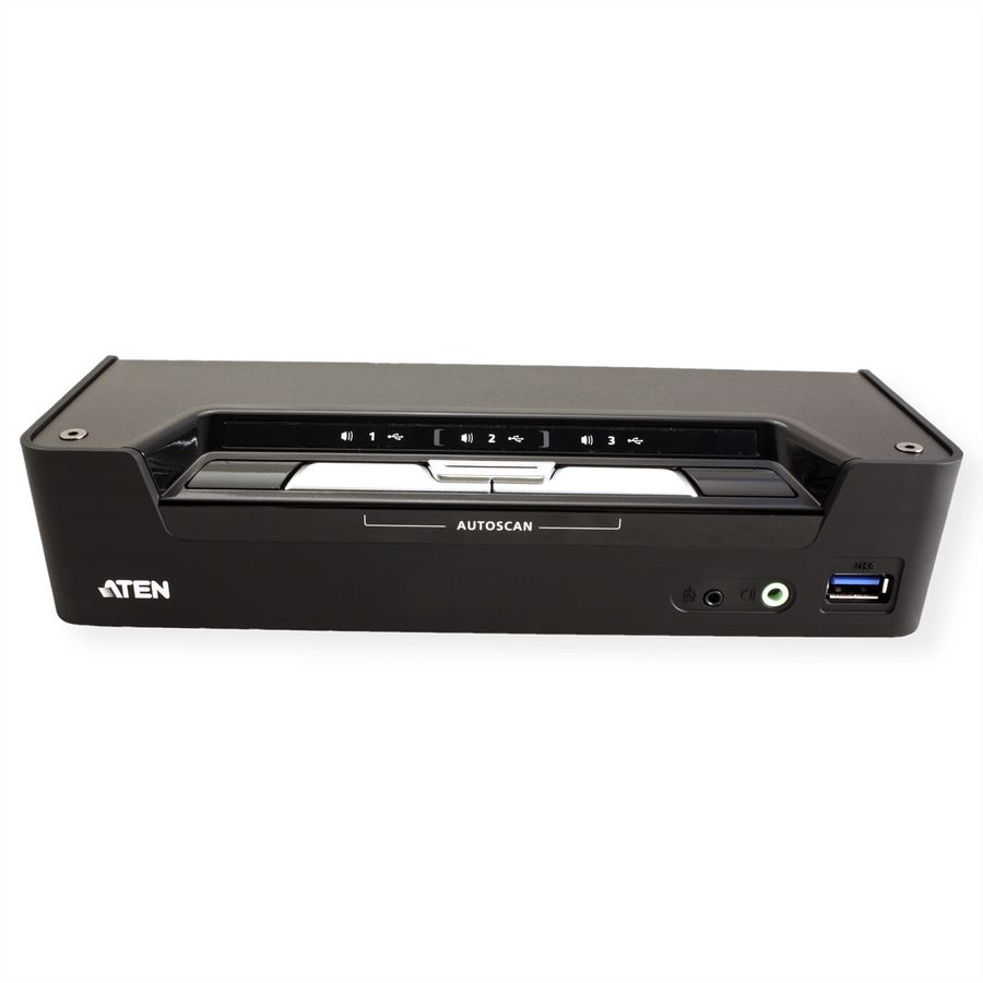 ATEN CS1953 3-poorts USB-C DisplayPort hybride KVM